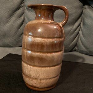 VTG 1950's Frankoma Pottery-831 Plainsman Brown Ringed Jug/Vase-6.5" High-EUC